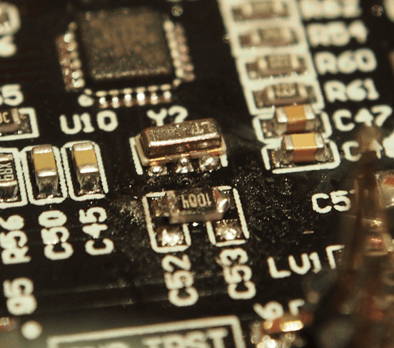 Surface-Mount Devices (SMDs) on a Printed Circuit Board (PCB)